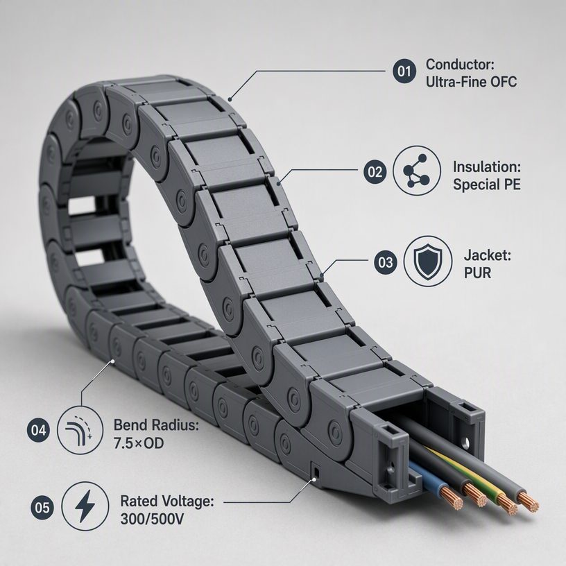 High Flexible Drag Chain Cable: