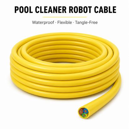 Floating 3-Core Cable for Pool Cleaning Robots | Foamed PUR & PVC, 14 AWG | Shanghai Deru Cable