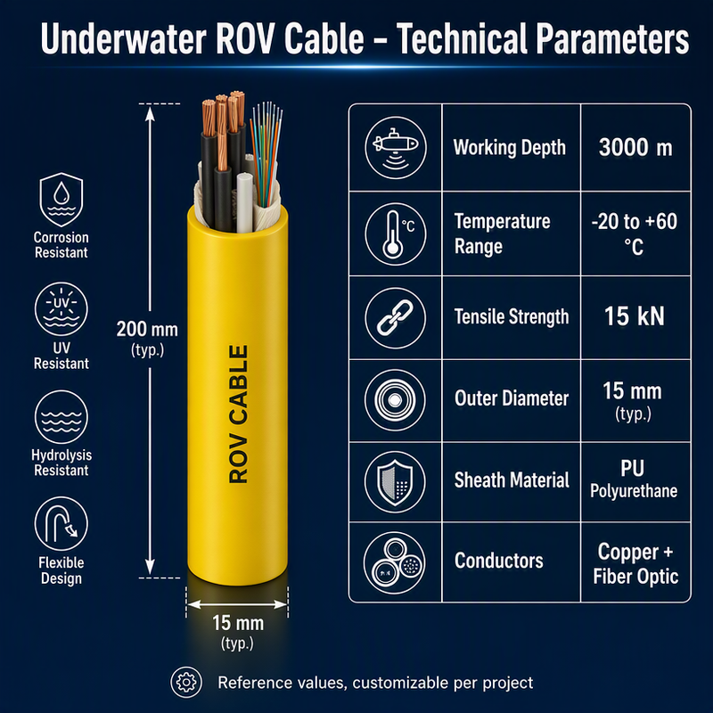 Underwater Remotely Operated Vehicle Cable
