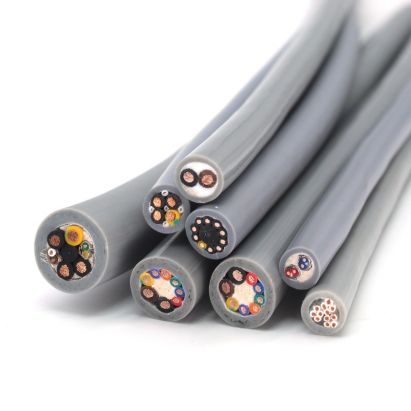 Highly flexible drag chain cables manufactured by Shanghai Deru, China