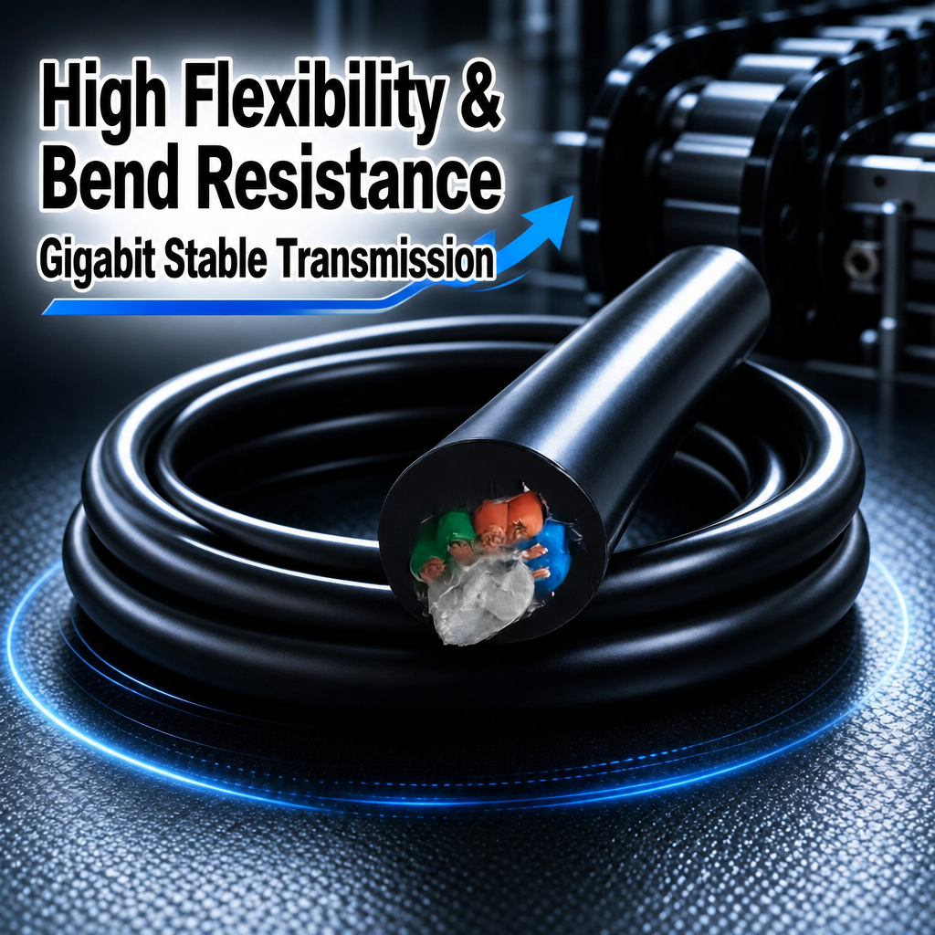 Cat6 drag‑chain