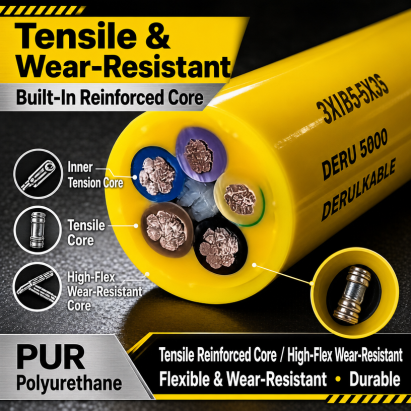 Customizable heavy-duty drum cables for cranes and port machinery - Shanghai Deru Manufacturer