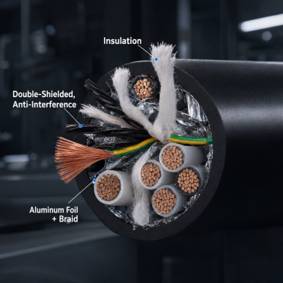 Hybrid Robot Cable, Power Signal Integrated High‑Torsion PUR Cable | Derul Cable