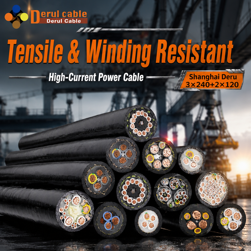3x240 2x120mm² Heavy‑Duty Drum Reeling Cable