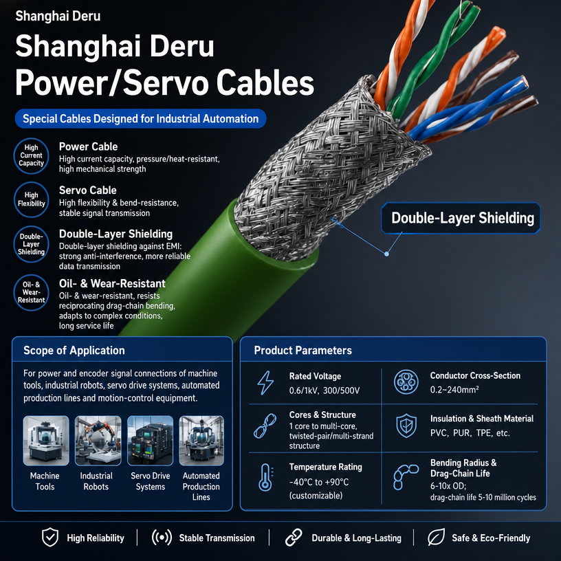  Shanghai Deru Robot Backup Power Cable