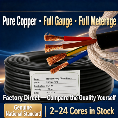 PUR Sheath Towline Cable High Flexible Drag Chain Cable for Servo & Automation | Shanghai Deru Cable