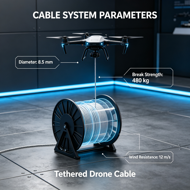 Derul Cable Tethered Drone Cable