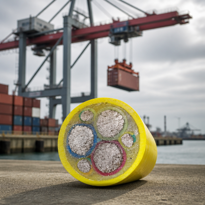 0.6/1kV Reeling Cable with Kevlar Tensile Reinforcement, Rubber Sheath Crane Drum Cable Custom Multi-core