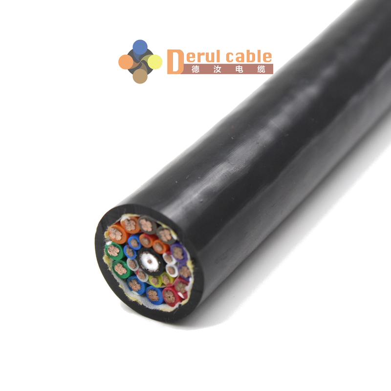 CCTV Pipeline Inspection Crawler Hybrid Cable Anti Torsion Waterproof IP68 Shanghai Deru Cable Manufacturer