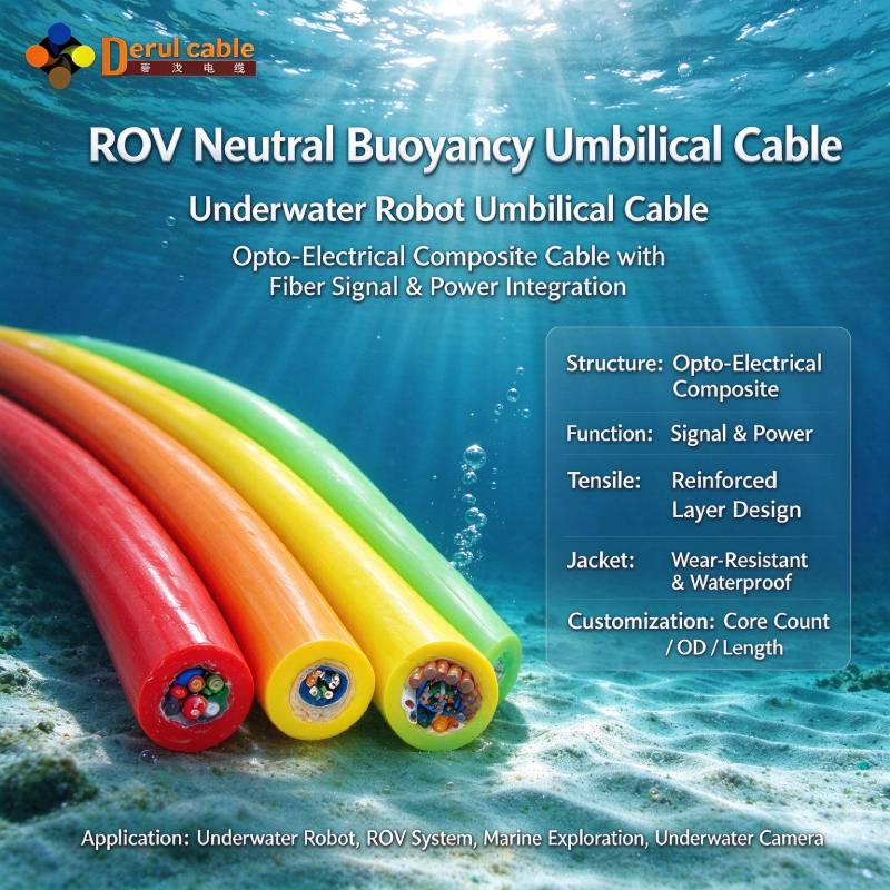 Derul Cable Shanghai | Neutral Buoyancy Umbilical Cable