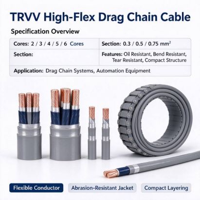 TRVV drag chain cable | Shanghai Deru Manufacturing can be customized